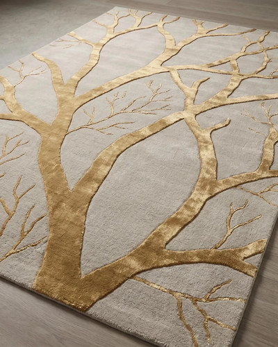 Beige gold abstract carpet for - gold,